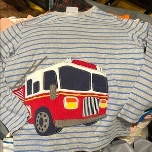 Hanna Andersson Blue and Gray Striped Sweater